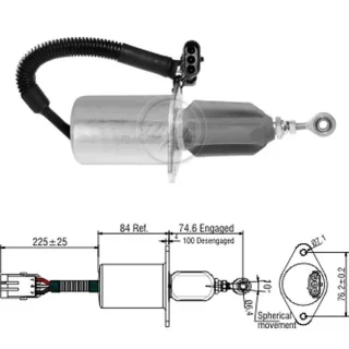 SOLENOIDE 12V CORTE BOMBA INYECTORA FORD CARGO 2323