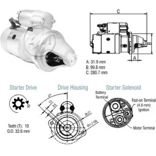ARRANQUE FORD F250-F350-F4000 12V