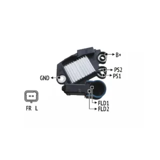 REGULADOR DE VOLTAJE 12V DACIA MITSUBISHI OPEL RENAULT VOLVO EQUIVALENCIAS 	940016096500  	940016098400 	AMP0965  AMP0984   7701058244  7701208249  77