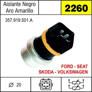 BULBO INYECCION VW 4 PINES ARO AMARILLO EQUIVALENCIAS 24706FAL 1100MB