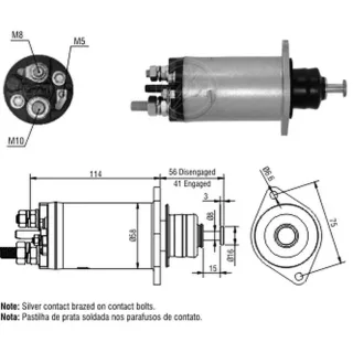 SOLENOIDE DELCO REMY 24V M.BENZ  C/MOTOR ELECTRO