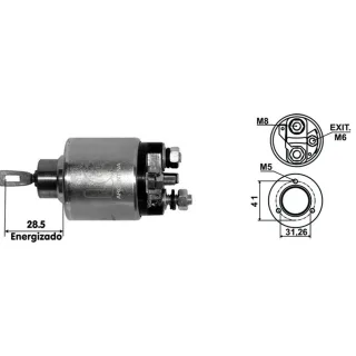 SOLENOIDE BOSCH 12V MONDEO 1.8TD/EXIT. IZQ. 6X1/12V