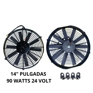 ELECTROVENTILADOR UNIVERSAL 14" 90W 24V ASP/SOP HORARIO/ ANTIHORARIO EQUIVALENCIA = EV915