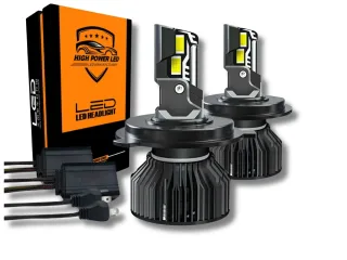 JUEGO LAMPARAS LED H4 65W 65000LM CON COOLER (USO OFF ROAD) (64193)