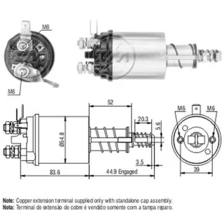 SOLENOIDE INDIEL 12V M127-CASE-CLARK-M.FERGUSON-FORD TRACT