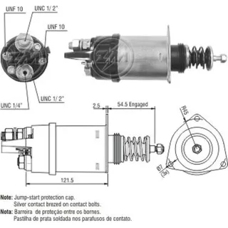 SOLENOIDE DELCO REMY 24V M.BENZ 1362L - LS/1938L-LS/1944/263