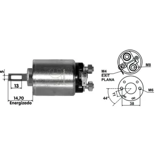SOLENOIDE HITACHI 12V CHEVROLET CHEVETTE DIESEL-ISUZU-NISSA