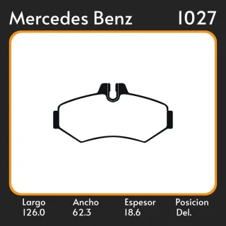 PASTILLAS DE FRENO  MERCEDES BENZ SPRINTER 3-T (903)(02/95-) LAR. 126 ANC. 62.3 ESP. 18.6 POSC. TRAS. GUARDADO (546) EQUIVALENCIAS 3112 PD/118 4437 05