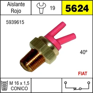 TERMOVALVULA FIAT 1.0 1.3 Y 1.5 HASTA EL 80' ROJO 40GRADOS