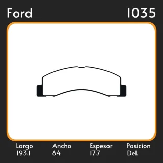 PASTILLAS DE FRENO  FORD F-100 99/ LAR. 193.1 ANC. 64 ESP. 17.7 POSC. DEL. GUARDADO (511) FIMPEX D756 FRAS LE PD/62 LITTON 38470 MAZFREN 3090