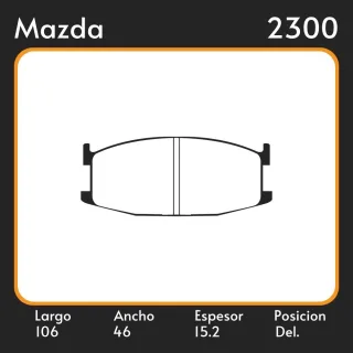 PASTILLAS DE FRENO  MAZDA 626 I / CAPELLA  (CB/GB)    1.6 DX    78-80 LAR. 106 ANC. 46 ESP. 15.2 POSC. DEL. GUARDADO (127) EQUIVALENCIAS FIMPEX 4013