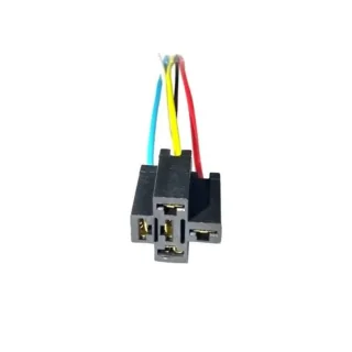 CONECTOR CON FIJACION P/RELAY  4 CABLES MINIATURIZADO