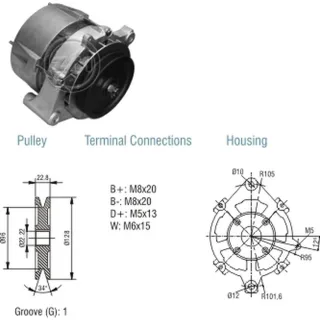 ALTERNADOR MERCEDES BENZ 75AMP 24V