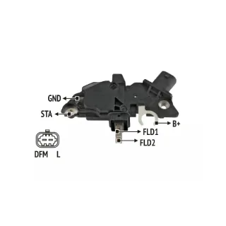 REGULADOR DE VOLTAJE BOSCH CHEVROLET ASTRA VECTRA ZAFIRA OPEL ASTRA SAAB 12V EQUIVALENCIAS F00M144172 F00M145226 F00M145670  12793278(IMPORTADO)