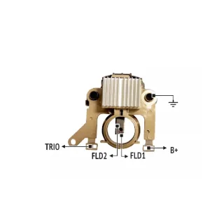 REGULADOR DE VOLTAJE MITSUBISHI PEUGEOT 206  12V. (IMPORTADO)