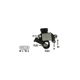 REGULADOR DE VOLTAJE DELCO CHEVROLET AVEO / SUZUKI 12V EQUIVALENCIAS 	93740775   220006   220407   93740783 	93743445   93743482   93744561   93744610