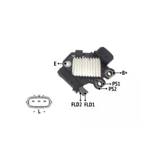 REGULADOR DE VOLTAJE VALEO HYUNDAI / KIA V12 EQUIVALENCIAS  37370-2A850   37370-2B300    37370-2E300   2612293  2614628(IMPORTADO)