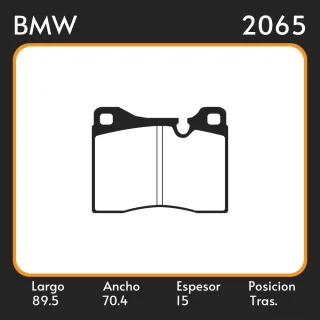 PASTILLAS DE FRENO  BMW 6 - SERIE  COUPÉ 625-630-633-635 CSI    76-82 LAR. 89.5 ANC. 70.4 ESP. 15 POSC. TRAS. GUARDADO (25) EQUIVALENCIAS 3310