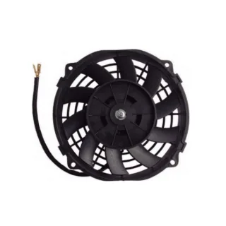 ELECTROVENTILADOR UNIVERSAL FLUJO: ASP. - SOP. | GIRO: HOR. - ANTIHOR. |  EXT. 7" | VOLTAJE: 12 V | POT. 50 W | CAUDAL: 540 M3|H | ALTURA: 70 MM | ASP
