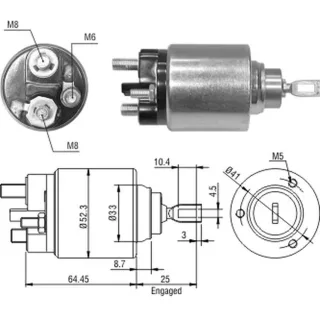 SOLENOIDE BOSCH 12V COURRIER/FIESTA/KA/ MAZDA 454/ VOLVO S40