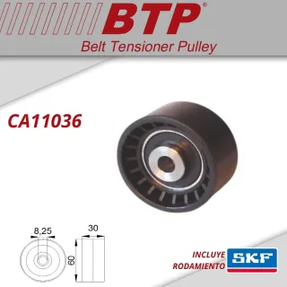 TENSOR POLY V PEUGEOT REPARACIÓN DEL 11035 (N° 5751-300) DIAM. INT. 10MM OEM: 5751.30/R VKM 33029R F-123787/R  MEDIDAS: 60X30 INT: 10