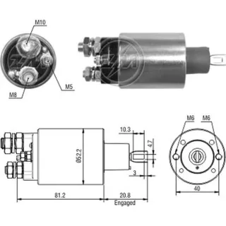SOLENOIDE INDIEL 12V PERKINS/CASE/M.B./FIAT ALLIS/FORD CUIMM