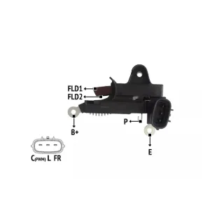 REGULADOR DE VOLTAJE DELCO KIA SORENTO HYUNDAI SANTA FE 12V  (IMPORTADO)