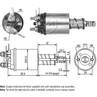 SOLENOIDE INDIEL 12V MASSEY FERGUSON/FIAT ALLIS/ CASE