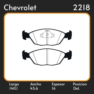 PASTILLAS DE FRENO  CHEVROLET AGILE LTZ FLEX 1.4 10/ PRISMA LAR. 140.1 ANC. 45.6 ESP. 16 POSC. DEL. GUARDADO (1040) EQUIVALENCIAS 3205 PD/82 1750 2208