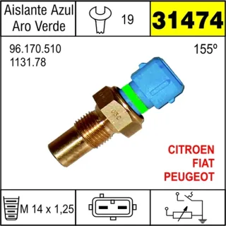 BULBO TEMPERATURA CITROEN EVASION-SAXO-XANTIA SIN A.A.