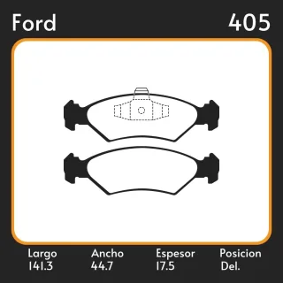 PASTILLAS DE FRENO  FORD FIESTA KINETIC 10/ LAR. 141.3 ANC. 44.7 ESP. 17.5 POSC. DEL. GUARDADO (988) EQUIVALENCIAS LITTON 38262 ECOPADS ECO1453 FRAS L