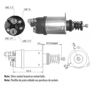 SOLENOIDE DELCO REMY 24V M.BENZ 41 MT (TUBO DE LATON)