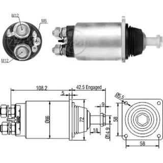 SOLENOIDE BOSCH 12V M.BENZ SUPER TORQUE