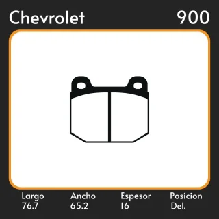 PASTILLAS DE FRENO  DODGE-CHRYSLER 1500 - 1800 75/82 LAR. 76.7 ANC. 65.2 ESP. 16 POSC. DEL. GUARDADO (290) EQUIVALENCIAS MAZFREN 3018 FRAS LE PD/307 F