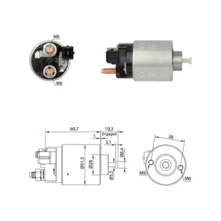 SOLENOIDE PARA ARRANQUE MITSUBISHI CITROEN BERLINGO C3 C4 C5 1.4 1.6 PEUGEOT PARTNER 207 308 3008 208 1.2 1.4 1.6 12V
