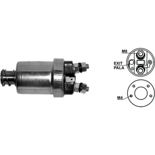 SOLENOIDE DUCELIER 12V RENAULT 4-6-12/FIAT 128(4 AGUJEROS)