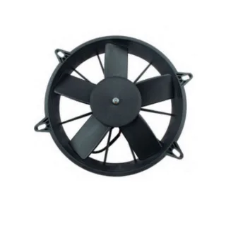 ELECTROVENTILADOR UNIVERSAL FLUJO: ASP. -  SOP. | GIRO: HOR. -  ANTIHOR. |  EXT. 11" | VOLTAJE: 24 V | POT. 250 W | CAUDAL: 2850 M3|H | ALTURA: 105 MM