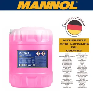 REFRIGERANTE MANNOL ANTIFREEZE AF 12+ 20L LONGLIFE (CONCENT.) CAJA (X1U) COLOR ROSA