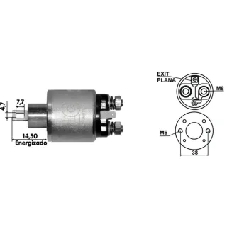 SOLENOIDE HITACHI 12V NISSAN 200L/P.UP/SUBARU/HONDA CIV