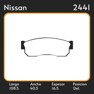 PASTILLAS DE FRENO  NISSAN SUNNY SIN SENSOR LAR. 108.5 ANC. 40.3 ESP. 16.5 POSC. DEL. GUARDADO ()