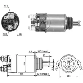 SOLENOIDE INDIEL 12V M.BENZ AN115 DEUTZ B.GRUESO