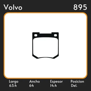 PASTILLAS DE FRENO  VOLVO 340-360  (343/344/345)        76-79 LAR. 63.4 ANC. 64 ESP. 14.4 POSC. DEL. GUARDADO (659) EQUIVALENCIAS FIMPEX 4708