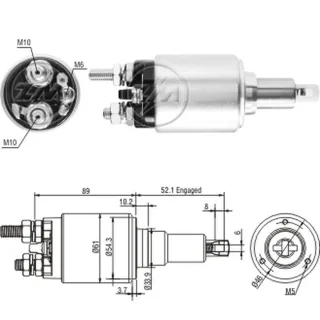 SOLENOIDE PARA ARRANQUE BOSH DAF CAMIONES TENSION 24V EQUIVALENCIAS 2339402225