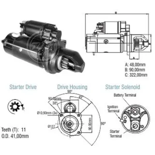 ARRAMQUE CASE 105-110-1135-1145-1155 1170-1190-1195-120-130 140-150-160-170-175-190 MASSEY FERGUSON MF 32-MF 34-MF 4292-MF460 XTRA MG4297-MG4299 VALTR