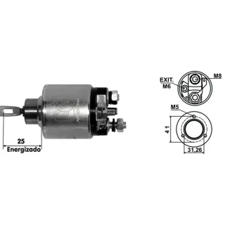 SOLENOIDE BOSCH 12V VECTRA TURBO DIESEL/EXIT.DER. 6X1/12V