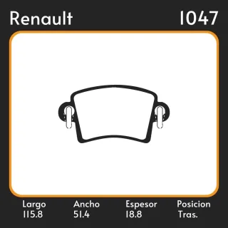 PASTILLAS DE FRENO  RENAULT MASTER 1.9 - 2.2 - 2.5 - 2.8 02/ LAR. 115.8 ANC. 51.4 ESP. 18.8 POSC. TRAS. GUARDADO (746) EQUIVALENCIAS 40300 PD/516 3165