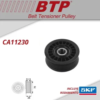 TENSOR POLY V MERCEDES BENZ MULTICANAL 190 E2.6 86-93 / 200-300 E2.6 85-92; SE 2.6 Y 3.0 85-91 / 300 SERIES SL 3.0 Y 3.0 24V 89-93 OEM: 6012000770 VKM