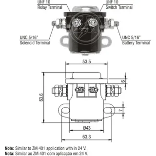 SOLENOIDE AUXILIAR UNIVERSAL 24V.
