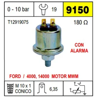 BULBO CEBOLLA FORD 4000 14000 MOTOR MWM CON ALARMA