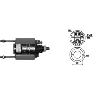 SOLENOIDE VALEO 12V P.504 NAFTA /2LARGUEROS C/EXIT.TORNILLO